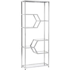 Benoit Chrome Bookcase - SFV1101 - Chrome - Safavieh Couture
