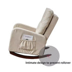 GDFStudio Ruskin Modern Wood Upholstered Adjustable Back Rocking Arm Chairs