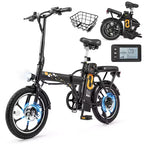 Costway 16 Folding E-Bike Portable Electric Bicycle with Peak 650 W Brushless Motor