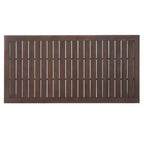 GDFStudio Ebany Outdoor 69 Acacia Wood Dining Table with Slatted Design, Dark Brown