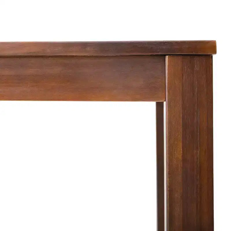 GDFStudio Ebany Outdoor 69 Acacia Wood Dining Table with Slatted Design, Dark Brown