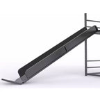 GDFStudio Theodore Modern Metal Full Size Triple Bed with Ladder and Slide
