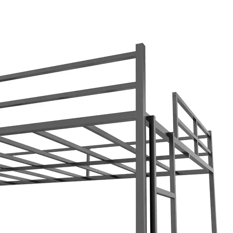 GDFStudio Theodore Modern Metal Full Size Triple Bed with Ladder and Slide