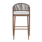 Christopher Knight Home Youssef Outdoor 30 Aluminum and Rattan Barstools with Scallop-shaped Backrest (Set of 2)