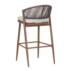 Christopher Knight Home Youssef Outdoor 30 Aluminum and Rattan Barstools with Scallop-shaped Backrest (Set of 2)