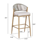 Christopher Knight Home Youssef Outdoor 30 Aluminum and Rattan Barstools with Scallop-shaped Backrest (Set of 2)