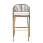 Christopher Knight Home Youssef Outdoor 30 Aluminum and Rattan Barstools with Scallop-shaped Backrest (Set of 2)