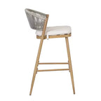 Christopher Knight Home Youssef Outdoor 30 Aluminum and Rattan Barstools with Scallop-shaped Backrest (Set of 2)
