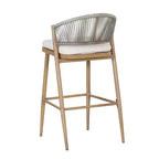Christopher Knight Home Youssef Outdoor 30 Aluminum and Rattan Barstools with Scallop-shaped Backrest (Set of 2)