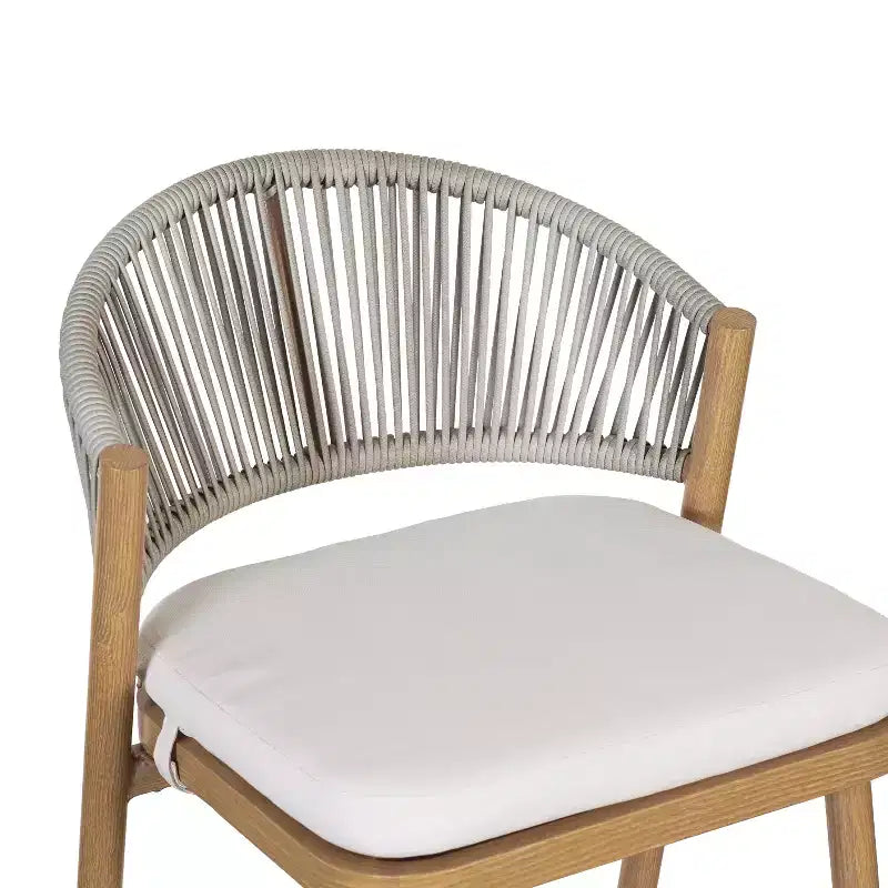 Christopher Knight Home Youssef Outdoor 30 Aluminum and Rattan Barstools with Scallop-shaped Backrest (Set of 2)