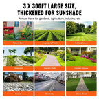 VEVOR Weed Barrier Landscape Fabric, 3*300FT Heavy Duty Garden Weed Fabric, Woven PP Weed Control Fabric, Driveway Fabric, Geotextile Fabric, Black