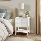 Karl Home | Solid Wood Nightstand with Two Drawers