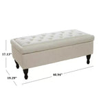 GDFStudio Breanna Contemporary Upholstered Tufted Storage Ottoman Bench