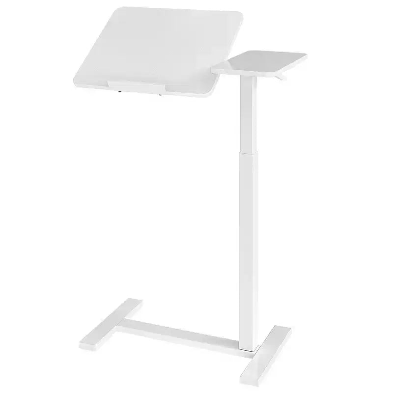 JIONJOY Adjustable Overbed Table - 29.5-43.3 Gas Spring Tilt Desk with 360 Wheels, Steel Frame for Home/Office/Hospital