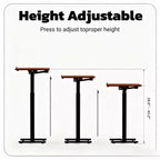 JIONJOY Adjustable Overbed Table - 29.5-43.3 Gas Spring Tilt Desk with 360 Wheels, Steel Frame for Home/Office/Hospital
