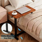 JIONJOY Adjustable Overbed Table - 29.5-43.3 Gas Spring Tilt Desk with 360 Wheels, Steel Frame for Home/Office/Hospital