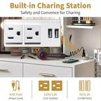 Karl Home | Large Makeup Vanity with Lights Drawers and Storage