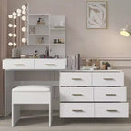 Karl Home | Large Makeup Vanity with Lights Drawers and Storage