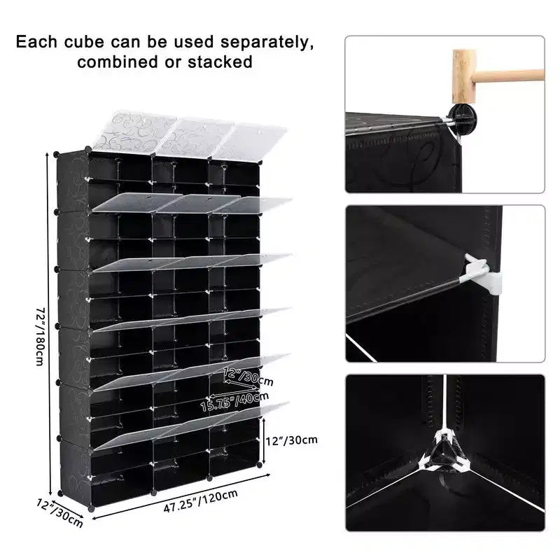 Karl Home | 72 Pair Stackable Shoe Storage Cabinet