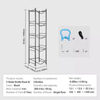 VEVOR 5 Tiers Water Jug Holder, 5 Gallon Water Bottle Holder, Single Row Water Bottle Rack for 5 Bottles, Heavy Duty Water Jug Rack
