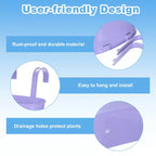 Unique Bargains Iron Rust Resistant Drainage Hole Design Removable Hook Design Hanging Planters 4 Pcs
