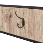 eHemco Metal and Wood Entryway Hall Tree and Coat Rack for Living Room and Hallway, with Storage Bench and 7 Hooks