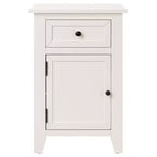 eHemco X-Side Wood Nightstand Side Table End Table with 1 Drawer and 1 Door Storage Cabinet