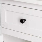 eHemco X-Side Wood Nightstand Side Table End Table with 1 Drawer and 1 Door Storage Cabinet