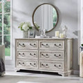 SinCiDo 6 Drawers Dresser for Bedroom, Farmhouse Wood Rustic Chest of Drawers, 54 W Vintage Dressers for Living Room
