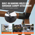 VEVOR Pergola Bracket Kit 4''x4''(Inner Size 3.6x3.6), 2pcs 4-Way Heavy Duty Corner Bracket Woodworks DIY Post Base Kit