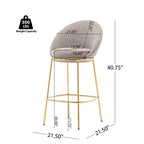 Christopher Knight Home Manlio Indoor Metal Frame Upholstered Barstools with Curved Backrest (Set of 2)