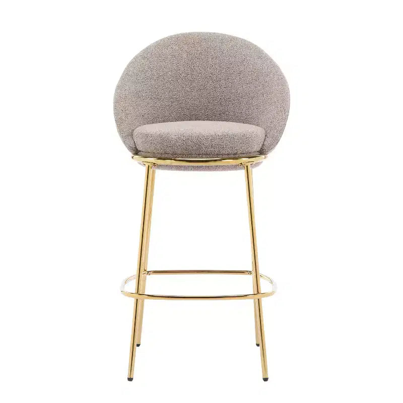 Christopher Knight Home Manlio Indoor Metal Frame Upholstered Barstools with Curved Backrest (Set of 2)