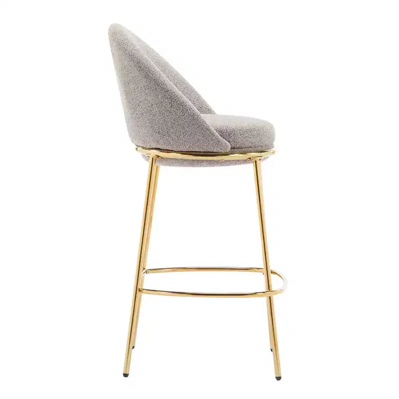 Christopher Knight Home Manlio Indoor Metal Frame Upholstered Barstools with Curved Backrest (Set of 2)