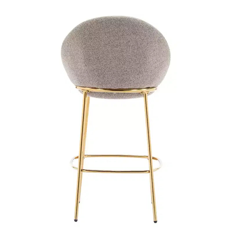 Christopher Knight Home Manlio Indoor Metal Frame Upholstered Barstools with Curved Backrest (Set of 2)