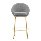 Christopher Knight Home Manlio Indoor Metal Frame Upholstered Barstools with Curved Backrest (Set of 2)