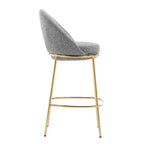 Christopher Knight Home Manlio Indoor Metal Frame Upholstered Barstools with Curved Backrest (Set of 2)