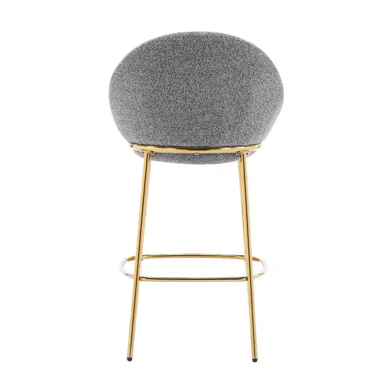 Christopher Knight Home Manlio Indoor Metal Frame Upholstered Barstools with Curved Backrest (Set of 2)