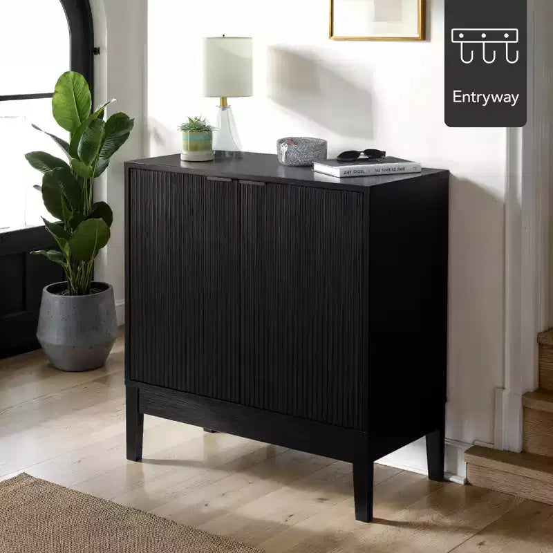 Best Choice Products 2-Door Reeded Storage Cabinet w/ Soft-Close Doors, Multipurpose Accent Furniture
