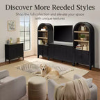 Best Choice Products 2-Door Reeded Storage Cabinet w/ Soft-Close Doors, Multipurpose Accent Furniture