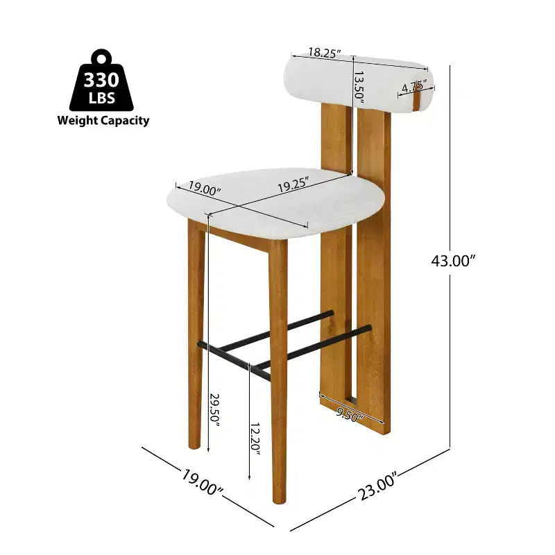 Christopher Knight Home Marvin Indoor Rubberwood Versatile Upholstered Barstools (Set of 2)