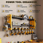 Hausource 3-Tier Power Tool Organizer Shelving Heavy Duty Storage Rack, Yellow