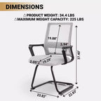 Home Imports Emporium Mesh Guest Chair  Ergonomic Reception Seating for Office or Lobby  Set of 2/4/6/8