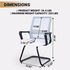 Home Imports Emporium Mesh Guest Chair  Ergonomic Reception Seating for Office or Lobby  Set of 2/4/6/8