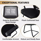 Home Imports Emporium Mesh Guest Chair  Ergonomic Reception Seating for Office or Lobby  Set of 2/4/6/8