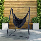 Sunnydaze Indoor or Outdoor Hammock Chair with A-Frame Steel Stand - Anti-Tip Feet for Stability - Black