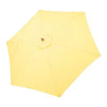 Yescom 9ft Outdoor Umbrella Replacement Canopy with 6 Ribs Market Table Top Sunshade Cover Garden Beach Balcony Creamy Yellow