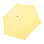 Yescom 9ft Outdoor Umbrella Replacement Canopy with 6 Ribs Market Table Top Sunshade Cover Garden Beach Balcony Creamy Yellow