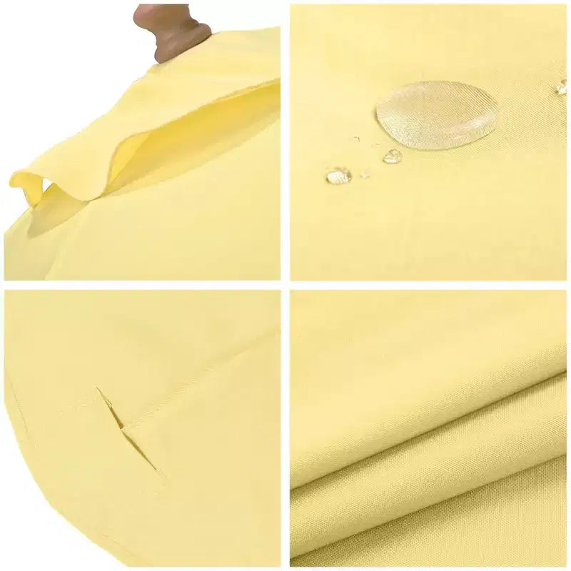 Yescom 9ft Outdoor Umbrella Replacement Canopy with 6 Ribs Market Table Top Sunshade Cover Garden Beach Balcony Creamy Yellow