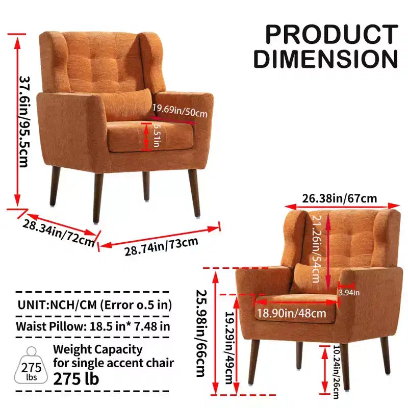Vatros Modern Accent Chair Arm Chairs for Living Room