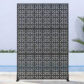 PexFix 72 in. x 47 in. Outdoor Privacy Rectangle Screen Galvanized Steel Panel Divider in Black